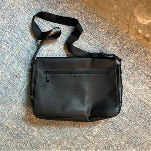 Cole Haan Black Leather Messenger Bag